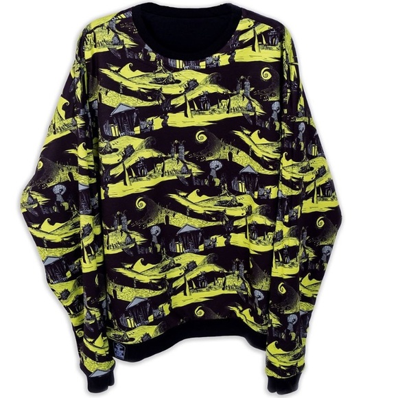 The Nightmare Before Christmas Jack Skellington and Sally Reversible Sweatshirt - Picture 3 of 4